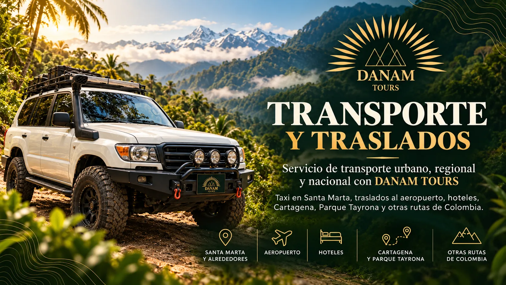 Servicio de transporte DANAM TOURS: urbano, regional y nacional